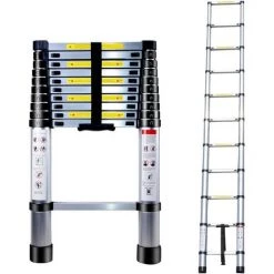 PETITES ECREVISSES 2,6m Échelle Télescopique En Aluminium Bricolage Pliable Télescopique Multi-Fonction Echelle Pliable Extensible Portable