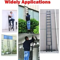 DAY PLUS Échelle Télescopique En Aluminium De 5 M/16,5 Pi Avec Crochet Amovible Échelle Polyvalente Pliante Extensible Robuste EN131 Approuvé De Sécurité Noir 2022 -Pas Cher Échelle Magasin 56152471 5