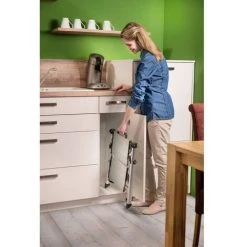 Hailo Escabeau 2 Marches Mini Comfort 45 Cm Aluminium 4310-100 - Argent -Pas Cher Échelle Magasin 5622452 5