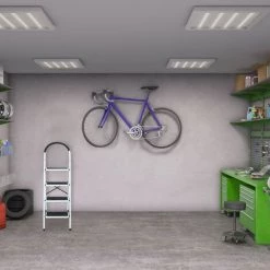 Relaxdays Escabeau, Pliable, 4 Marches Antidérapantes, Charge Maximale : 150 kg, Garde-corps, Blanc/noir -Pas Cher Échelle Magasin 56478861 3