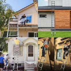 STOEX Échelle Télescopique 4.7M, Extensible Ladder Aluminium Échelle Multi-Fonction, Charge Max 150KG, Tout Noir 9 STOEX Échelle Télescopique 4.7M, Extensible Ladder Aluminium Échelle Multi-Fonction, Charge Max 150KG, Tout Noir -Pas Cher Échelle Magasin 56480652 5