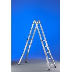 SVELT Echelle Télescopique Industrielle Multi-usages 12+12 échelons 6,25Mt Aluminium Eplus S