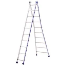 TUBESCA COMABI Échelle Transformable 2 Plans Platinium 2 X 12 échelons Hauteur De Travail Maxi 690 M