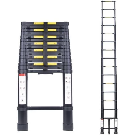 STOMO 5.0M Échelle Télescopique Escabeau Multi-Fonction Escamotable En Aluminium Portable Pliante Multifonction Ladder Charge 150 Kg 1 STOMO 5.0M Échelle Télescopique Escabeau Multi-Fonction Escamotable En Aluminium Portable Pliante Multifonction Ladder Charge 150 Kg
