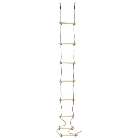 INLIFE Échelle De Corde Pour Enfants 290 Cm Bois 3 INLIFE Échelle De Corde Pour Enfants 290 Cm Bois – Image 3