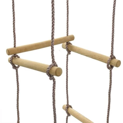 INLIFE Échelle De Corde Pour Enfants 200 Cm Bois 4 INLIFE Échelle De Corde Pour Enfants 200 Cm Bois – Image 4