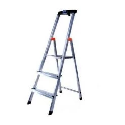 Krause Safety Folding Ladder Silver (126313)