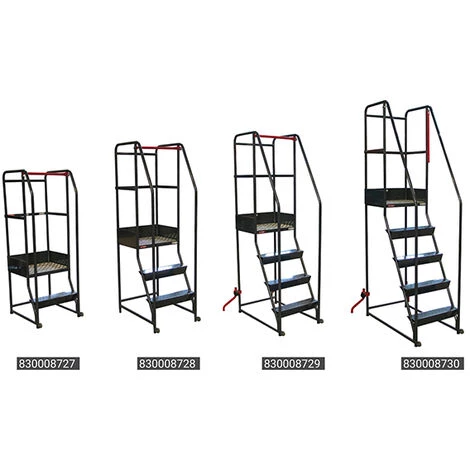 ESCABEAU DIRECT - MATISERE Escabeau Roulant Rayonnage 2 Marches - Hauteur De Travail Max. 2.51m - 830008727 5 ESCABEAU DIRECT - MATISERE Escabeau Roulant Rayonnage 2 Marches - Hauteur De Travail Max. 2.51m - 830008727 – Image 5
