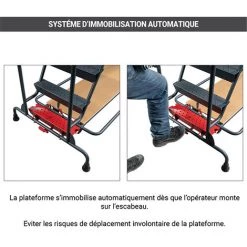 ESCABEAU DIRECT - MATISERE Escabeau Roulant Rayonnage 9 Marches - Hauteur De Travail Max. 4.08m - 830008814 -Pas Cher Échelle Magasin 58172848 4