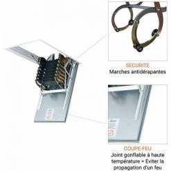 ECHELLE DIRECT - MATISERE Escalier Escamotable - Ouverture Du Plafond De 70 X Cm - LSF7080/270 -Pas Cher Échelle Magasin 58192568 4