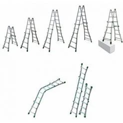 ECHELLE DIRECT - MATISERE Echelle De 4.00 M De Long - 4 X 4 Barreaux - Béquille De Rallonge - BK/2/BR -Pas Cher Échelle Magasin 58233840 4