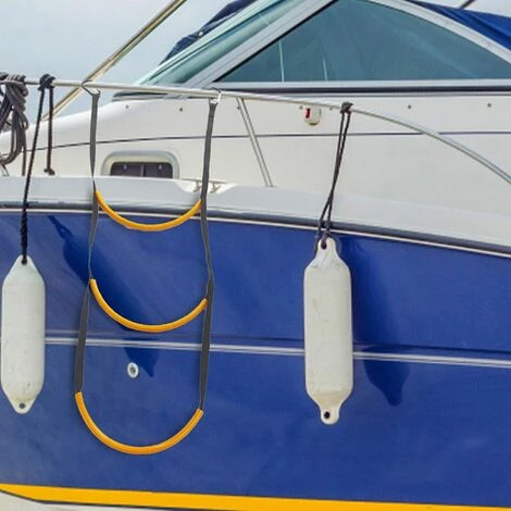 MACARON Échelle De Bateau - Échelle Bateau Corde En Gonflable À 3 Marches, Sûre Et Fiable Échelle Bateau Pneumatique, Echelle De Coupée Bateau Pour Dériveur, Kayak, Bateau À Moteur, Canoë LO-Ron 5 MACARON Échelle De Bateau - Échelle Bateau Corde En Gonflable À 3 Marches, Sûre Et Fiable Échelle Bateau Pneumatique, Echelle De Coupée Bateau Pour Dériveur, Kayak, Bateau À Moteur, Canoë LO-Ron – Image 5