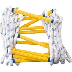 MACARON Échelle De Secours,Échelle De Corde De Sauvetage,3M échapper Au Travail D'urgence Avec Boucle Escalade D'Incendie Pour Évacuation De Fenêtre, Balcon LO-Ron