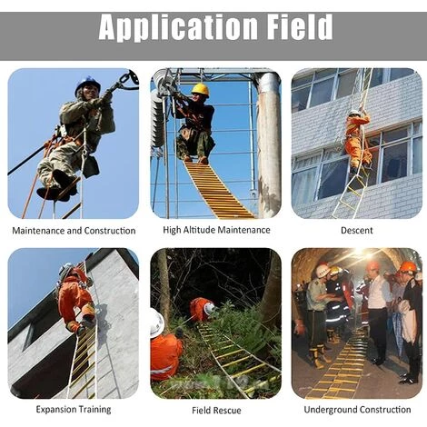 MACARON Échelle De Secours,Échelle De Corde De Sauvetage,3M échapper Au Travail D'urgence Avec Boucle Escalade D'Incendie Pour Évacuation De Fenêtre, Balcon LO-Ron 5 MACARON Échelle De Secours,Échelle De Corde De Sauvetage,3M échapper Au Travail D'urgence Avec Boucle Escalade D'Incendie Pour Évacuation De Fenêtre, Balcon LO-Ron – Image 5