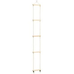 INLIFE Échelle De Corde Pour Enfants Bois Massif Et PE 30x168 Cm - Brun