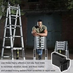 ROSIER Couvre-pieds D'échelle Pieds Pieds D'échelle D'extension Échelle Patins En Caoutchouc Antidérapants Pieds De Remplacement D'échelle Universel Antidérapants En Caoutchouc Pour Échelle（4 Pièces，noir）——VEBTles -Pas Cher Échelle Magasin 58700031 5