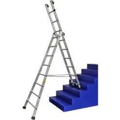 ECHELLE TRANSFORMABLE À BASE ÉVASÉE 2 PLANS CENTAURE PRT2 3M05 - 363210-- -Pas Cher Échelle Magasin 5887001 4