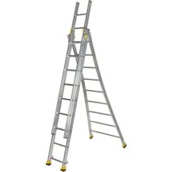 ECHELLE TRANSFORMABLE À BASE ÉVASÉE 3 PLANS CENTAURE MASTER T3 2M80 - 510309-- -Pas Cher Échelle Magasin 5902406 5