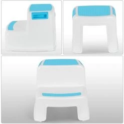 MINKUROW Marche Pied Enfant, Escabeau Enfant, Petit Tabouret Plastique, Marchepied 2 Marches Antidéparant En Bas âge Pour Apprentissage De La Propreté / Salle De Bains / Cuisine Bleu 9 MINKUROW Marche Pied Enfant, Escabeau Enfant, Petit Tabouret Plastique, Marchepied 2 Marches Antidéparant En Bas âge Pour Apprentissage De La Propreté / Salle De Bains / Cuisine Bleu -Pas Cher Échelle Magasin 59491086 5