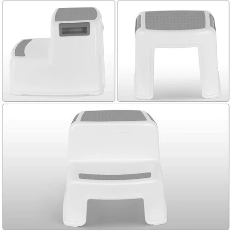 MINKUROW Marche Pied Enfant, Escabeau Enfant, Petit Tabouret Plastique, Marchepied 2 Marches Antidéparant En Bas âge Pour Apprentissage De La Propreté / Salle De Bains / Cuisine 5 MINKUROW Marche Pied Enfant, Escabeau Enfant, Petit Tabouret Plastique, Marchepied 2 Marches Antidéparant En Bas âge Pour Apprentissage De La Propreté / Salle De Bains / Cuisine – Image 5