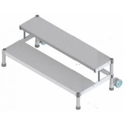 ESCABEAU DIRECT - MATISERE Marchepied Roulant 3 Marches - Hauteur De Travail Max 2.70m - Largeur 1.05m - MP3/100R