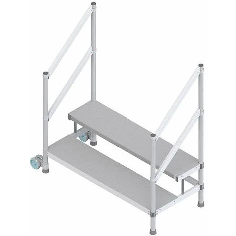 ESCABEAU DIRECT - MATISERE Marchepied Roulant 3 Marches - Hauteur De Travail Max 2.70m - Largeur 1.05m - MP3/100RGCL 1 ESCABEAU DIRECT - MATISERE Marchepied Roulant 3 Marches - Hauteur De Travail Max 2.70m - Largeur 1.05m - MP3/100RGCL