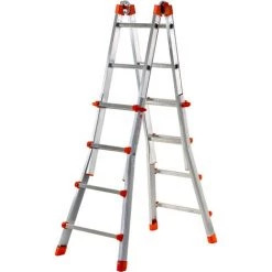GIERRE AL002 - Echelle Télescopique Aluminium PEPPina 100 Kg (4x4 échelons)