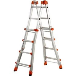 GIERRE AL010 - PEPPina EN131 échelle Télescopique Multifonction En Aluminium (3+3 Marches)