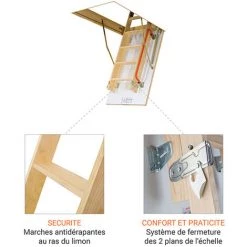 ECHELLE DIRECT - MATISERE Escalier Escamotable Bois - Ouverture Du Plafond De 60 X 120cm - LDK60120/305 8 ECHELLE DIRECT - MATISERE Escalier Escamotable Bois - Ouverture Du Plafond De 60 X 120cm - LDK60120/305 -Pas Cher Échelle Magasin 60548670 4