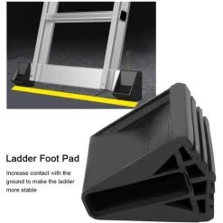 FLYME Pieds D'échelle - 4Pcs Pieds Antidérapants Housse Tapis De Pied D'échelle En Caoutchouc Accessoires D'échelle Pliante -Pas Cher Échelle Magasin 61306563 4