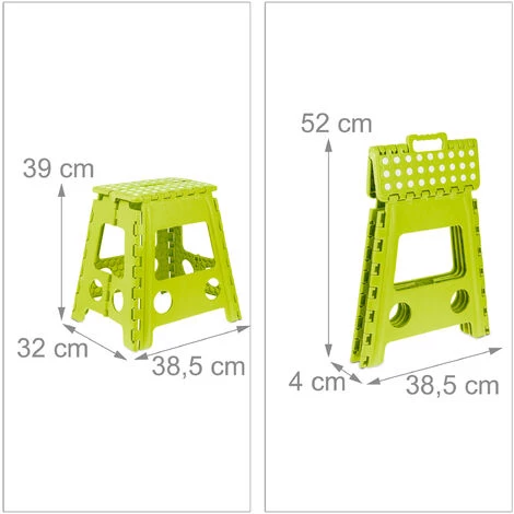 Relaxdays Tabouret Pliable, Antidérapant, 120 Kg De Capacité De Charge, Poignée,HxLxP 39 X 38,5 X 32 Cm, Bleu Clair 5 Relaxdays Tabouret Pliable, Antidérapant, 120 Kg De Capacité De Charge, Poignée,HxLxP 39 X 38,5 X 32 Cm, Bleu Clair – Image 5