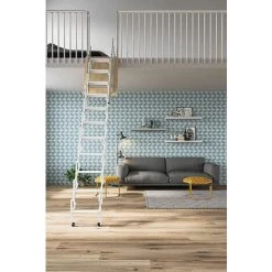 ECHELLE DIRECT - MATISERE Echelle Accordéon Grise Avec 2 Main Courantes - PALCO/A/G/2M