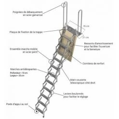 ECHELLE DIRECT - MATISERE Echelle Accordéon Grise Avec 2 Main Courantes - PALCO/A/G/2M -Pas Cher Échelle Magasin 63479094 5