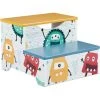 Relaxdays Marchepied Pour Enfants, Petit Tabouret, 2 Marches, Hauteur 25 Cm, Salle Bain, MDF, Accès Lavabo, Multicolore