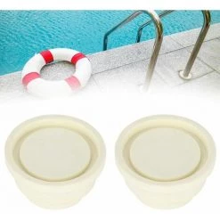 SINCèREETALI Bouchon D'échelle De Piscine, 2 Pièces Bouchon En Caoutchouc Pour échelle De Piscine Accessoire De Piscine Pour échelles De Piscine