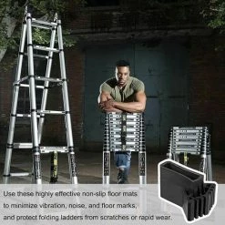 Dontodent Couvre-pieds D'échelle Pieds Pieds D'échelle D'extension Échelle Patins En Caoutchouc Antidérapants Pieds De Remplacement D'échelle Universel Antidérapants En Caoutchouc （4pcs） -Pas Cher Échelle Magasin 64100622 5