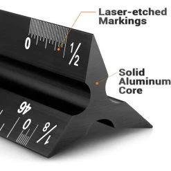 FUHUIDATRADING Règle D'échelle Architecturale Règle D'échelle Triangulaire En Métal Pour Architectes, Dessinateurs, étudiants Et Ingénieurs -Pas Cher Échelle Magasin 64468556 4