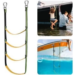 Échelle De Corde Pour Bateau Gonflable, échelle En Nylon 4 Marches Nervurées Pour Bateau, Kayak, Voile, Bateau à Moteur, Bateau De Vitesse Ephé
