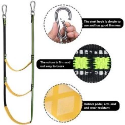 Échelle De Corde Pour Bateau Gonflable, échelle En Nylon 4 Marches Nervurées Pour Bateau, Kayak, Voile, Bateau à Moteur, Bateau De Vitesse Ephé -Pas Cher Échelle Magasin 64706268 4