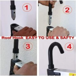 DAY PLUS 6.2M Échelle Télescopique Avec 2 Crochets Amovibles Portable Échelle Pliant En Aluminium Telescopic Ladder EN131 Pour Attic / Grenier 150kg Charge (Couleur D'origine Argent) -Pas Cher Échelle Magasin 64843826 4