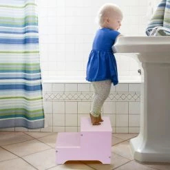 Relaxdays Marchepied Pour Enfants, Petit Tabouret, 2 Marches, Hauteur 25 Cm, Salle Bain, MDF, Accès Lavabo, Violet-rose 8 Relaxdays Marchepied Pour Enfants, Petit Tabouret, 2 Marches, Hauteur 25 Cm, Salle Bain, MDF, Accès Lavabo, Violet-rose -Pas Cher Échelle Magasin 65421931 4