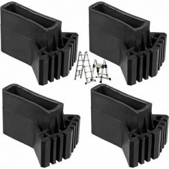 Dontodent Couvre-pieds D'échelle Pieds Pieds D'échelle D'extension Échelle Patins En Caoutchouc Antidérapants Pieds De Remplacement D'échelle Universel Antidérapants En Caoutchouc （4pcs）