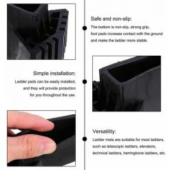 Dontodent Couvre-pieds D'échelle Pieds Pieds D'échelle D'extension Échelle Patins En Caoutchouc Antidérapants Pieds De Remplacement D'échelle Universel Antidérapants En Caoutchouc （4pcs） -Pas Cher Échelle Magasin 65653709 4