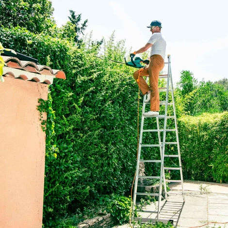 HOSTRÖM Echelle Transformable 2 Plans StablePro, Extensible Coulissante Et En Aluminium, 2x11 Marches, 3 Positions, Hauteur Max 5m78, Garantie 5 Ans, Charge Maximale 150kg, Hostrom 4 HOSTRÖM Echelle Transformable 2 Plans StablePro, Extensible Coulissante Et En Aluminium, 2x11 Marches, 3 Positions, Hauteur Max 5m78, Garantie 5 Ans, Charge Maximale 150kg, Hostrom – Image 4