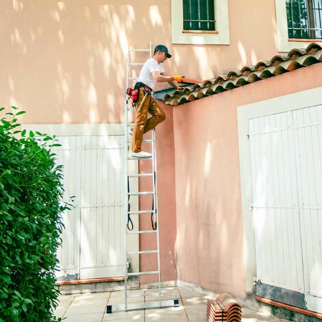 HOSTRÖM Echelle Transformable 2 Plans StablePro, Extensible Coulissante Et En Aluminium, 2x11 Marches, 3 Positions, Hauteur Max 5m78, Garantie 5 Ans, Charge Maximale 150kg, Hostrom 5 HOSTRÖM Echelle Transformable 2 Plans StablePro, Extensible Coulissante Et En Aluminium, 2x11 Marches, 3 Positions, Hauteur Max 5m78, Garantie 5 Ans, Charge Maximale 150kg, Hostrom – Image 5