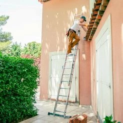 HOSTRÖM Echelle Transformable 2 Plans StablePro, Extensible Coulissante Et En Aluminium, 2x13 Marches, 3 Positions, Hauteur Max 6,55 M, Garantie 5 Ans, Charge Maximale 150kg, Hostrom -Pas Cher Échelle Magasin 65726540 5