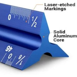 FUHUIDATRADING Règle D'échelle Architecturale Règle D'échelle Triangulaire En Aluminium Pour Architectes, Dessinateurs, étudiants Et Ingénieurs -Pas Cher Échelle Magasin 65754375 4