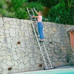 HOSTRÖM Echelle Simple StablePro 13 Marches En Aluminium, Hauteur Max 4,49 M, Garantie 5 Ans, Charge Maximale 150kg, Hostrom -Pas Cher Échelle Magasin 65821268 5