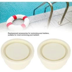 OSQI Tampon D'échelle De Piscine 2 Pièces Embouts D'échelle Pour Piscine Creusée Ensemble De Pare-Chocs En Caoutchouc Blanc Pour Échelles De Piscine, Pièces De Rechange Universelles -Pas Cher Échelle Magasin 65987976 3