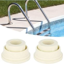OSQI Tampon D'échelle De Piscine 2 Pièces Embouts D'échelle Pour Piscine Creusée Ensemble De Pare-Chocs En Caoutchouc Blanc Pour Échelles De Piscine, Pièces De Rechange Universelles -Pas Cher Échelle Magasin 65987976 4